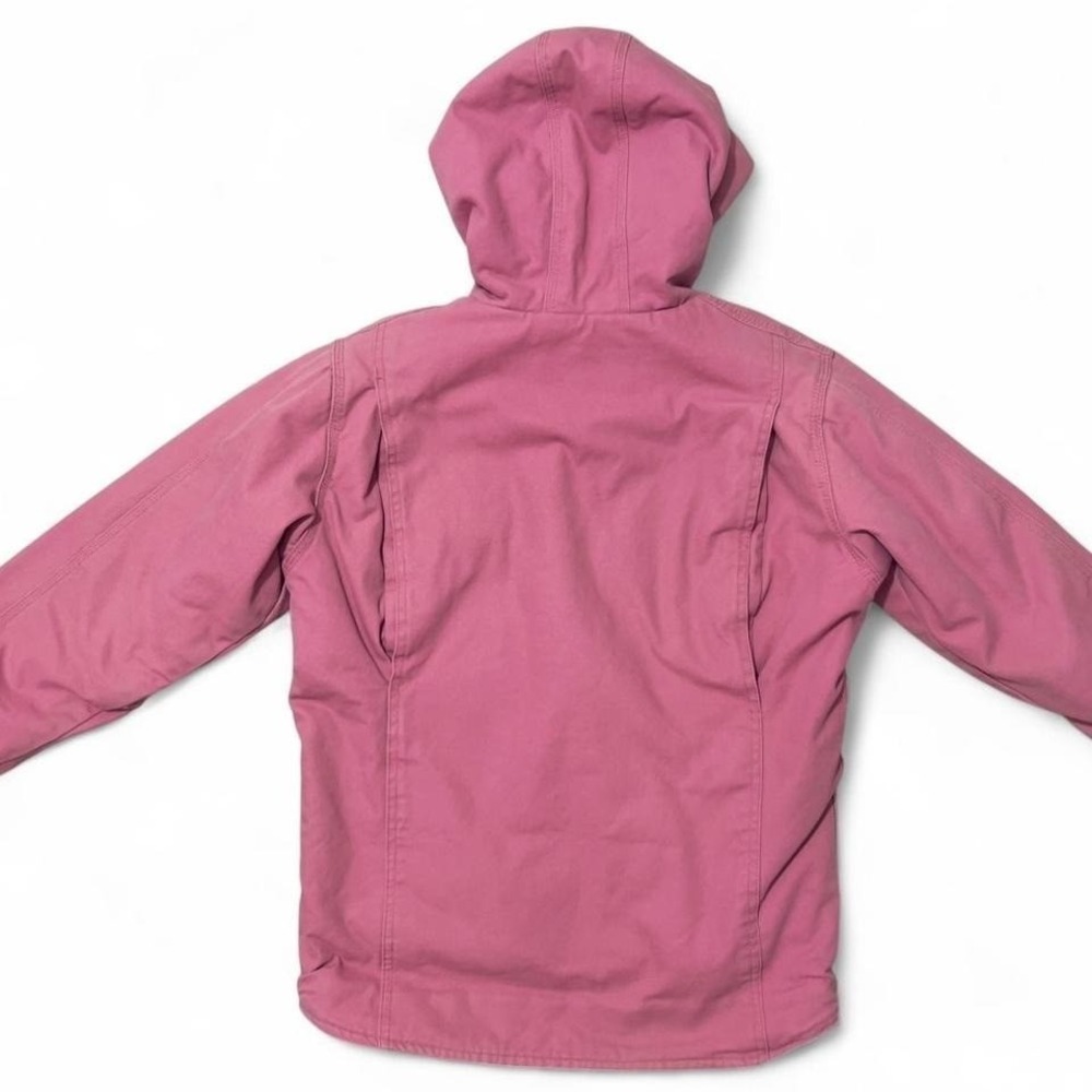 Berne Pink Barn Chore Jacket Womens Coat Size S Sherpa Lined Cotton Canvas - Picture 7 of 7